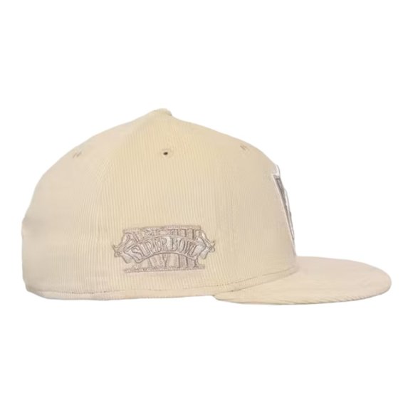 New Era Oakland Vegas Raiders Corduroy 59FIFTY Fitted Hat Superbowl Patch - Picture 6 of 9